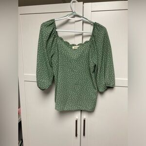 Long sleeve polkadot shirt